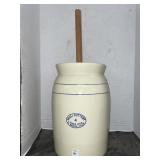 Miali Pottery No. 4 stoneware butter lid cracked