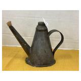 Vintage metal teapot-style miners oil lamp