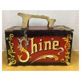 Vintage circus-style shoe shine box *missing