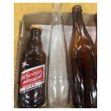 Lot of assorted glass bottles, chukker, old