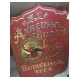 Anheuser busch plastic sign 16 in by 26 in