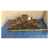 Vintage cast sculpture or menorah-like holder