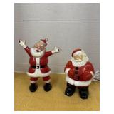 Vintage plastic santa candy holder and blow mold