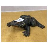Vintage cast iron frog figurine or doorstop