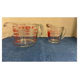 Pyrex 4 cup & Anchor Hocking 1 cup measuring cups