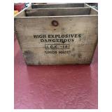 Explosives vintage wooden crate
