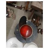 Vintage aluminum stop light approx 20" dia