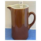 Hall Pottery Pitcher brown glaze