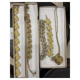 Costume jewelry bracelets, necklaces and locket