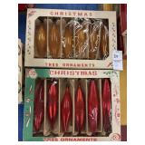 2 boxes of vintage Poland teardrop ornaments