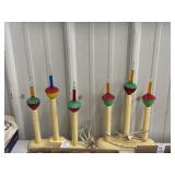 Set of vintage bubble light candelabras