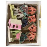 Flat of 10 vintage Japan Putz houses