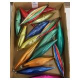 Flat of Vintage mercury teardrop Christmas