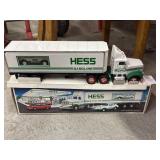 Hess Gasoline 18-wheeler and racer toy truck set