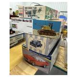 4 boxes of model cars and pieces *not all here*