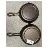 Set of 2 Vintage #3 cast iron skillets