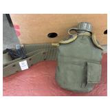 Vintage military canteen in carrier