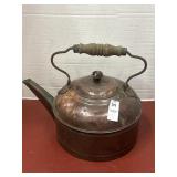 Vintage cooper tea kettle with handle