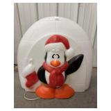 Vintage penguin in igloo blow mold 2ft *needs