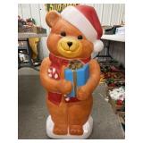 Vintage Christmas teddy bear blow mold 3ft