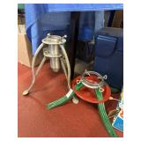 2 vintage metal Christmas tree stands