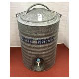 Vintage Blue Grass 3 gal galvanized metal water