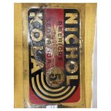 Vintage Nichol Kola advertising sign 18.5 x 11in