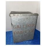 Vintage galvanized metal porch milk box -Property