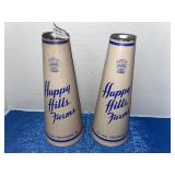 2 vintage- one-quart wax paper milk