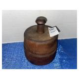 Antique primitive wooden butter mold/stamp press.