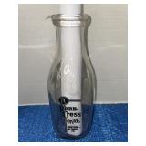Vintage 1 quart milk jug -Penn-Cress Milk glass