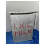 Vintage metal porch milk box -I.X.L. Milk