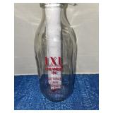 Vintage 1 quart  milk jug - I. X. L. Creamery