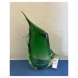 Vintage Italian art glass vase featuring an