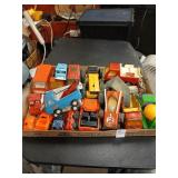 Tray lot of vintage Tonka, Buddy L, Tootsie Toy,