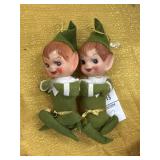 Pair of green vintage knee hugger pixie elf