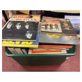 Tote of assorted records - The Beatles, Elvis,