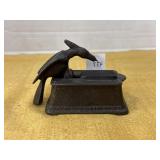 Vintage cast iron mechanical bird match holder
