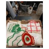 Very large tray lot of vintage needlework and