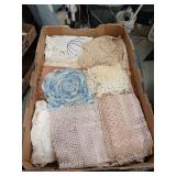 Very large tray lot of vintage needlework and