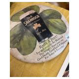 Old shamrock metal round metal sign approx 14 in