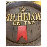 Michelob on tap 3D plastic sign 13.5 in