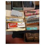 Lot of HO scale model railroad bridges, switches