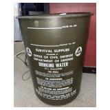 17ï¿½-gallon Civil Defense drinking water storage