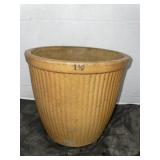 Antique ribbed stoneware crock- 1.5 gallon **