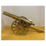 Vintage brass cannon figurine