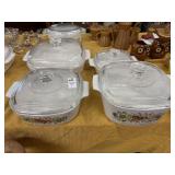 Lot of 4 vintage Corning Ware spice of life
