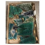 Flat of vintage bottle brush trees