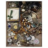 Flat of costume jewelry