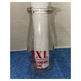 Vintage 1/2 pint milk jug - I. X. L. Creamery